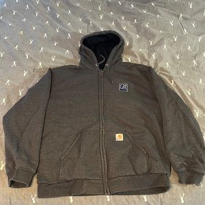 Carhartt rain protector winter zip up jacket. “A” embroidered on chest